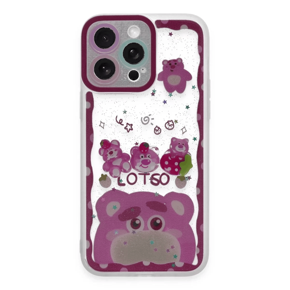 Apple iPhone 14 Pro Max Kılıf Sweet Desenli Silikon Kapak - Pembe