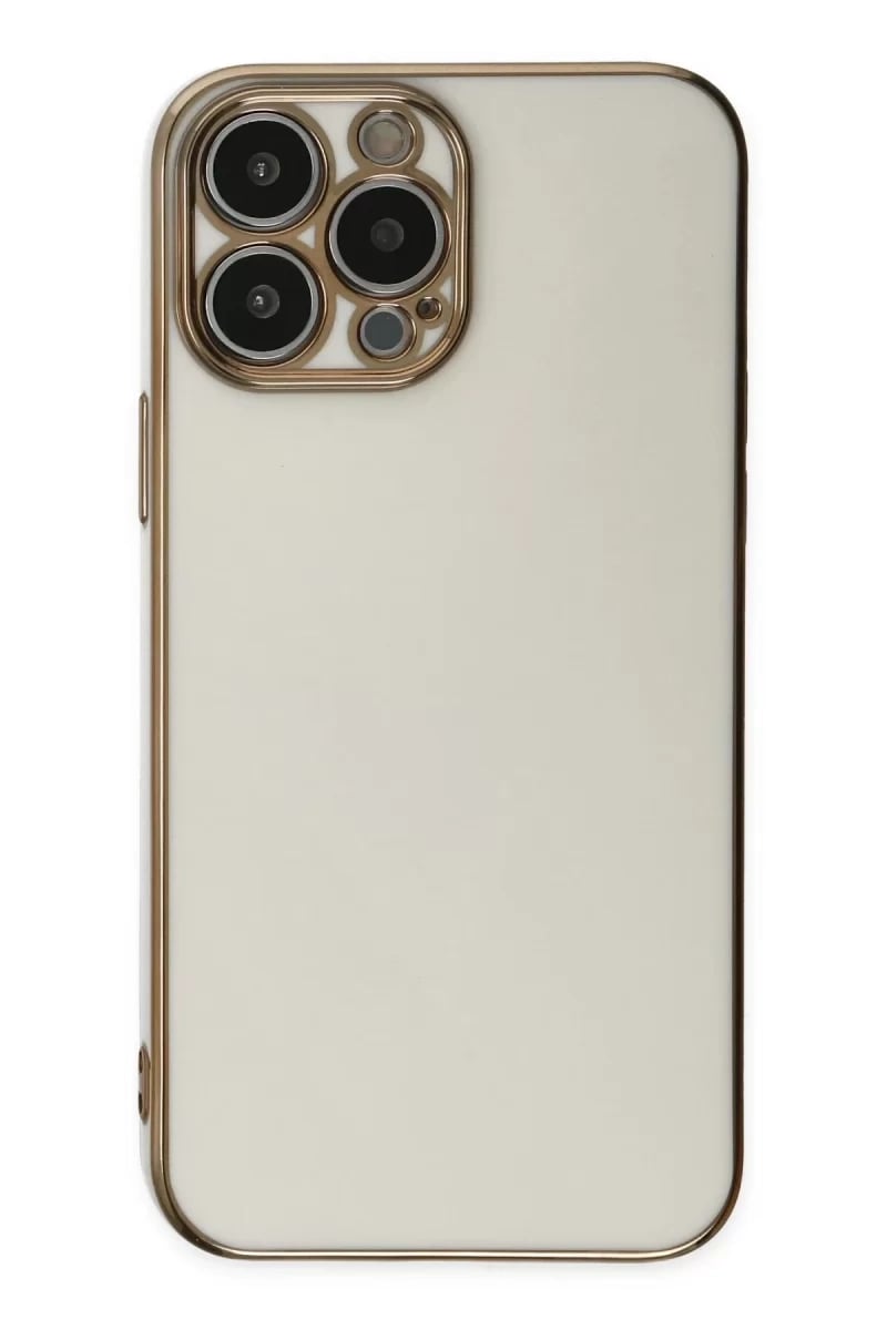 Apple iPhone 14 Pro Max Kılıf Volet Silikon - Beyaz
