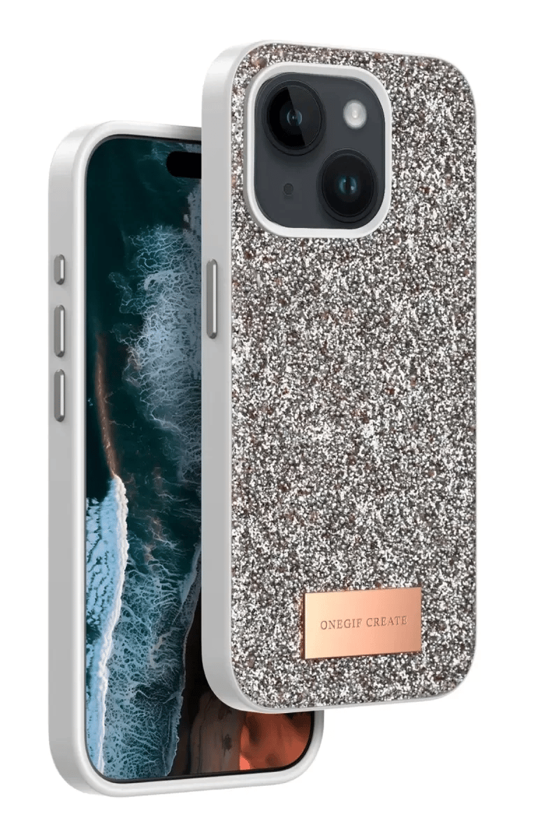 Apple iPhone 15 Bright Simli Kapak - Gold
