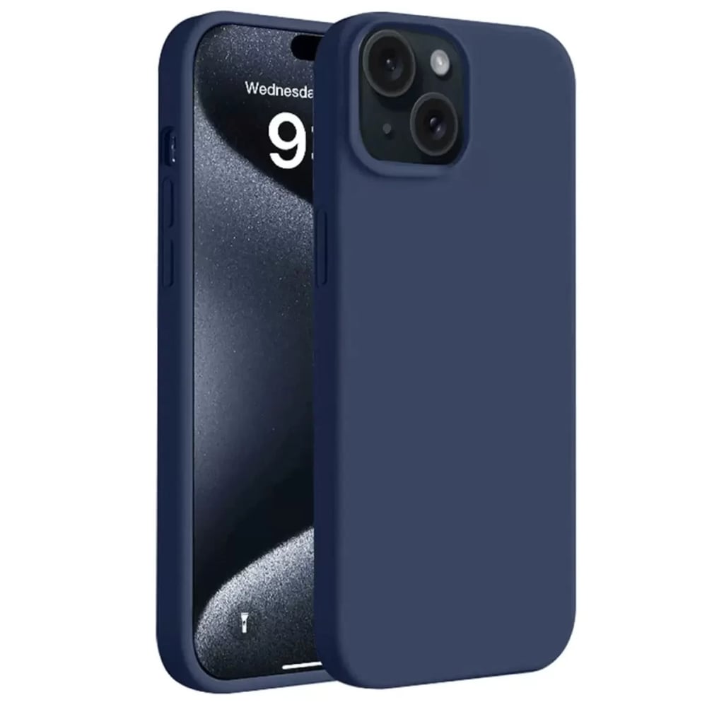 Apple iPhone 15 Kılıf First Silikon - Lacivert
