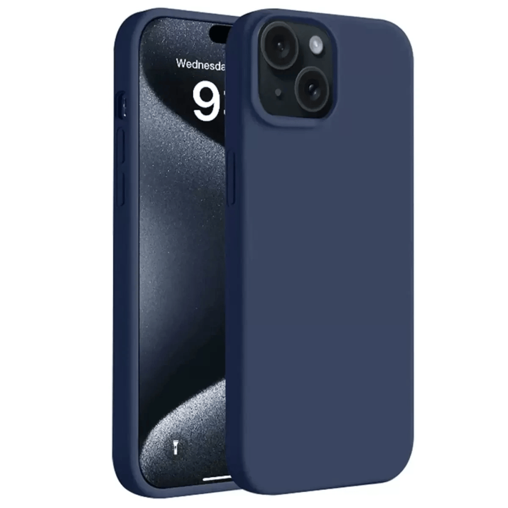 Apple iPhone 15 Kılıf First Silikon - Lacivert