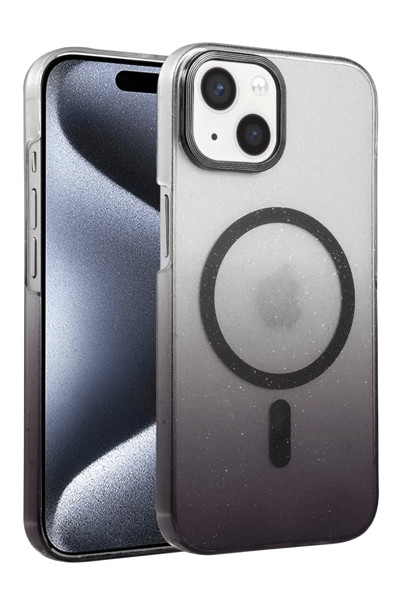 Apple iPhone 15 Plus Glossy Magsafe Kapak - Siyah
