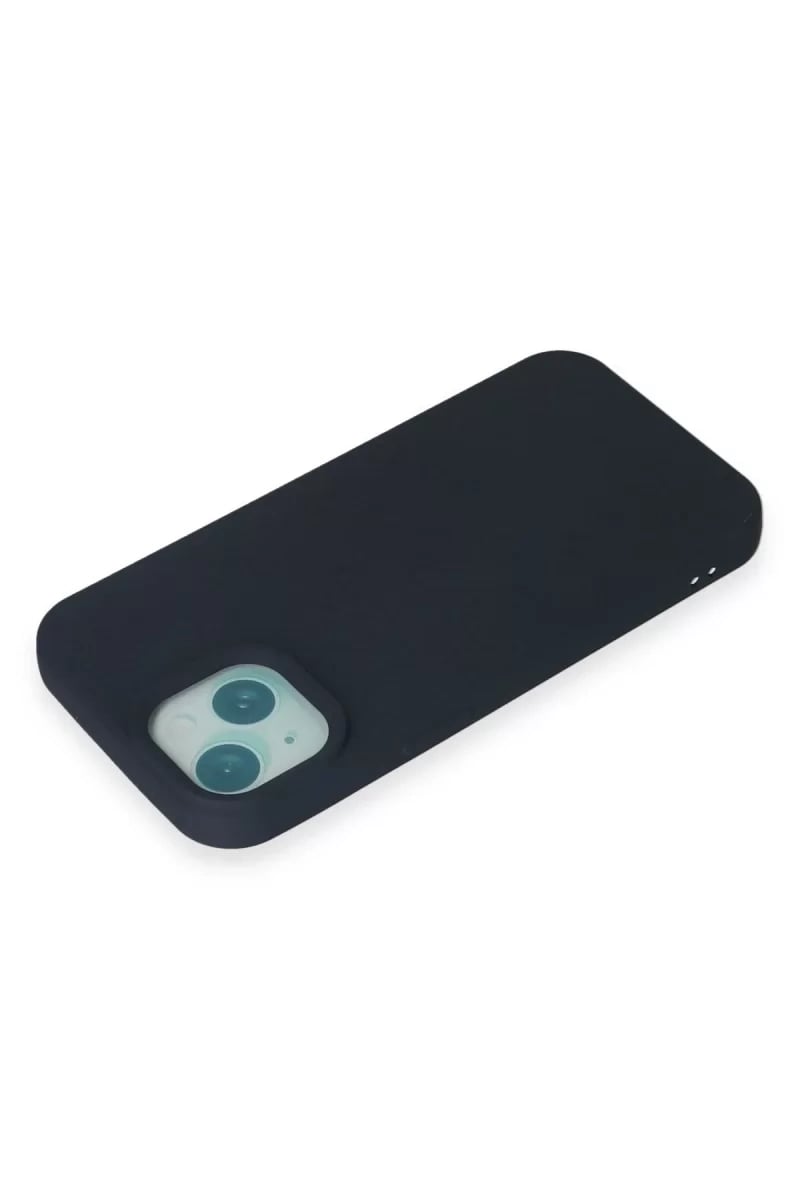 Apple iPhone 15 Plus Kılıf Nano içi Kadife Silikon - Lacivert