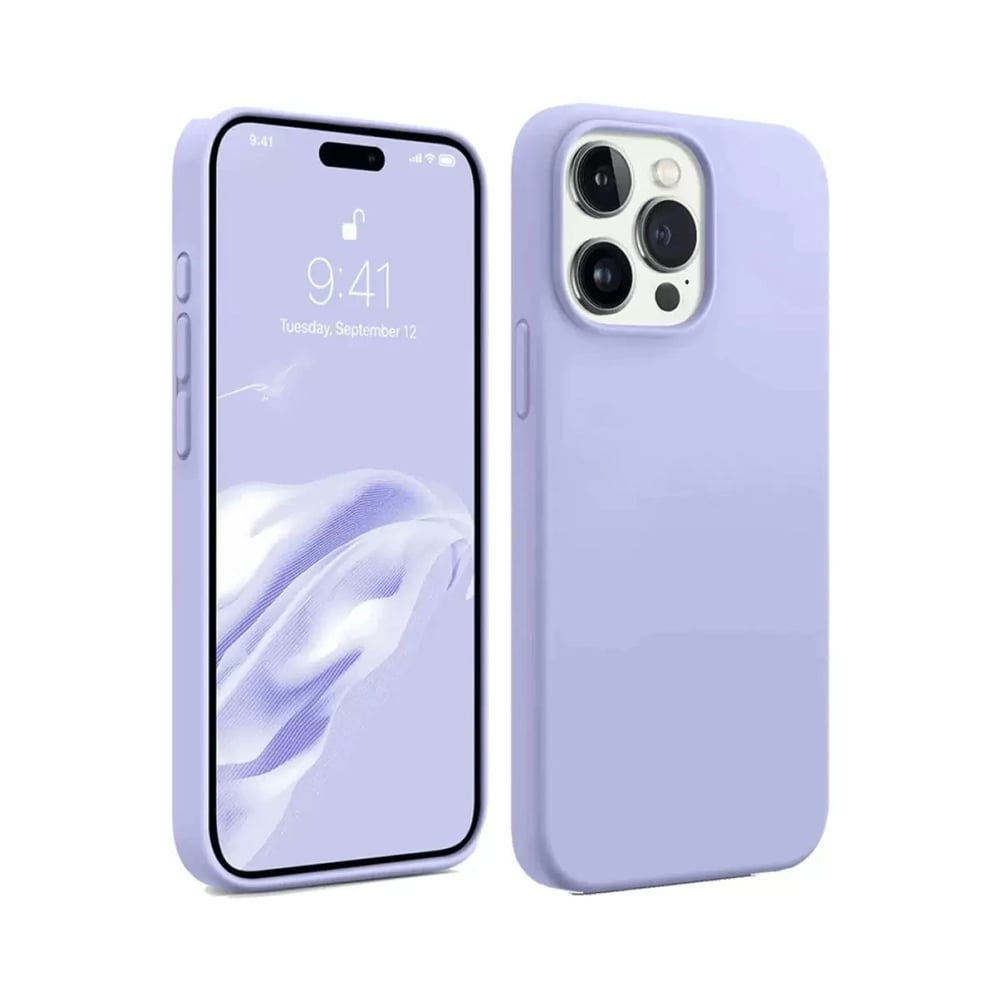 Apple iPhone 15 Pro Kılıf First Silikon - Lila