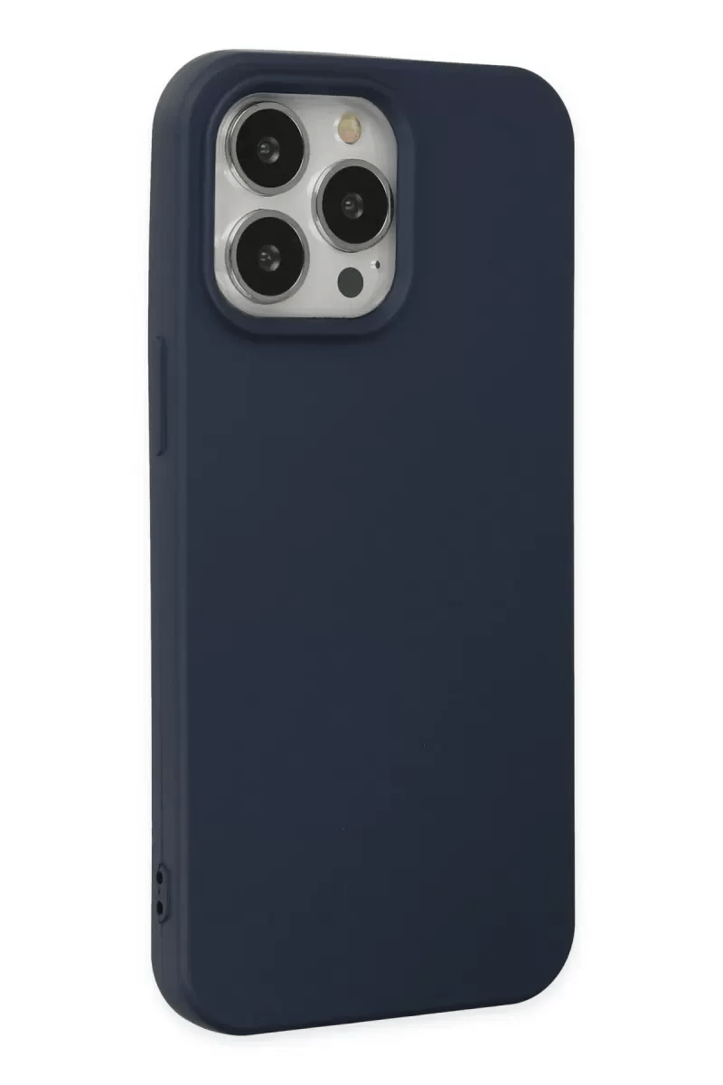 Apple iPhone 15 Pro Kılıf Nano içi Kadife Silikon - Lacivert