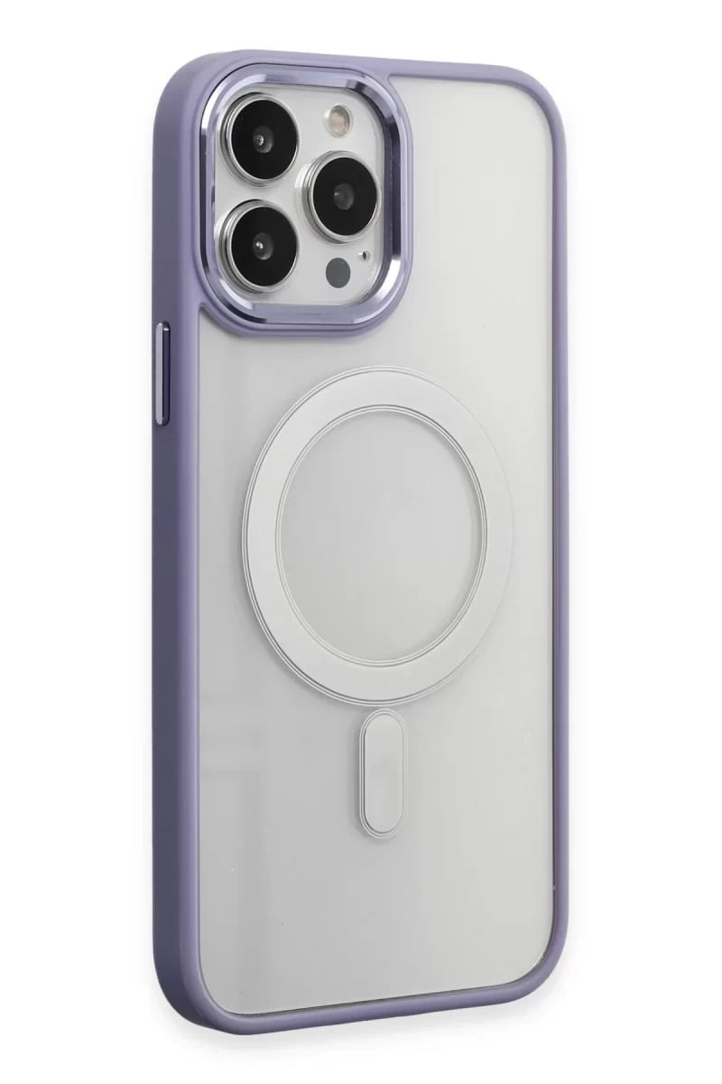 Apple iPhone 15 Pro Kılıf Room Magneticsafe Silikon - Lila