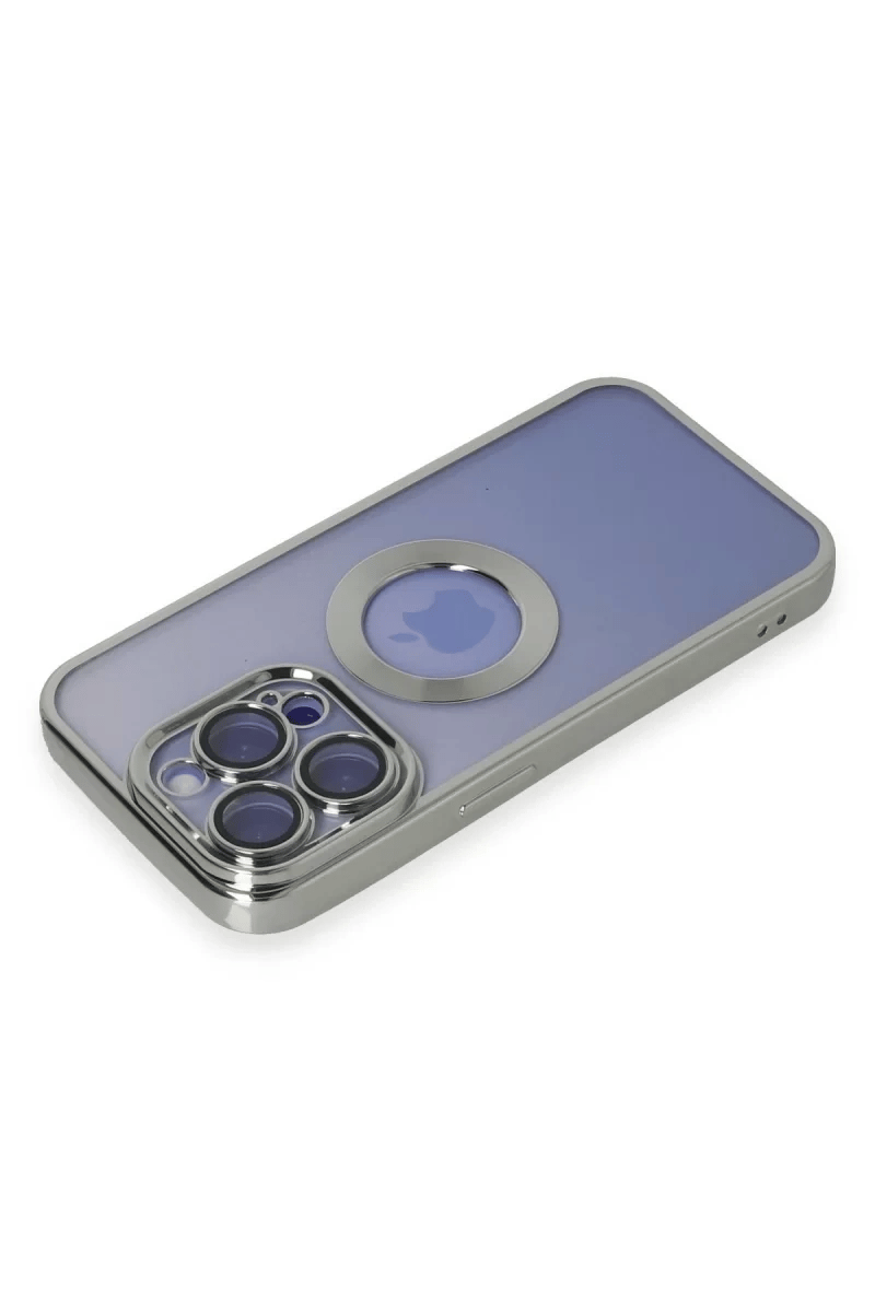 Apple iPhone 15 Pro Kılıf Slot Silikon - Gümüş