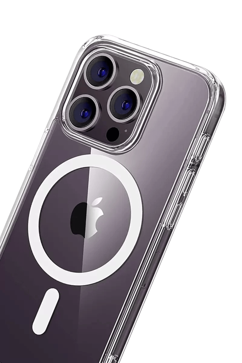 Apple iPhone 15 Pro Max Combo Sert Şeffaf Magsafe Kapak - Şeffaf