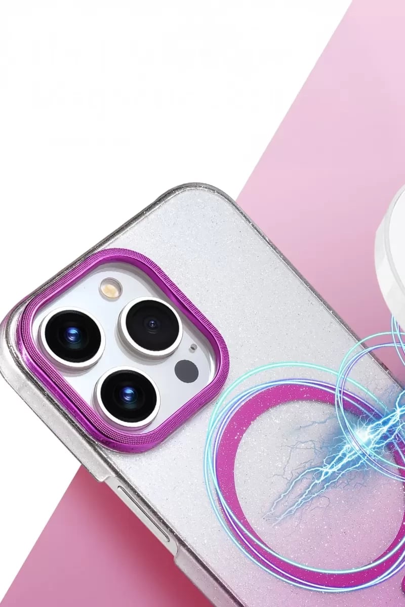 Apple iPhone 15 Pro Max Glossy Magsafe Kapak - Mavi