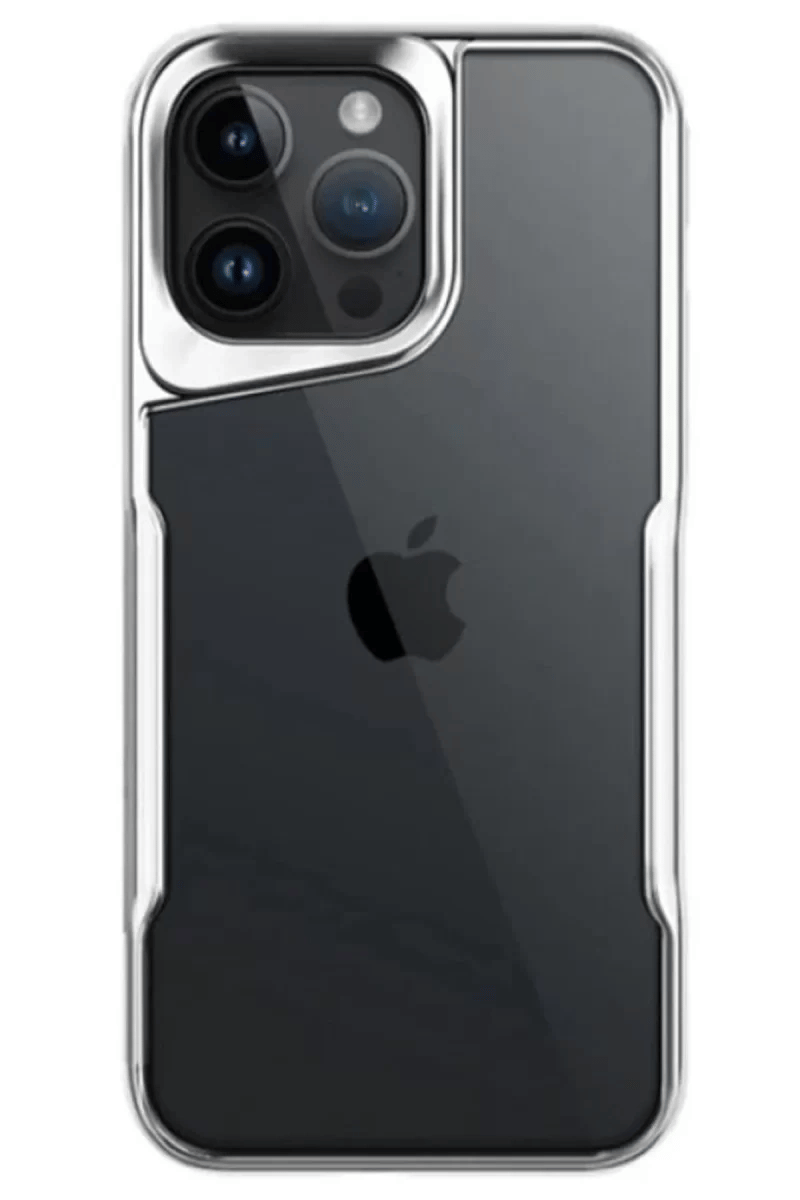 Apple iPhone 15 Pro Max Kılıf Boyi Silikon Kapak - Gümüş