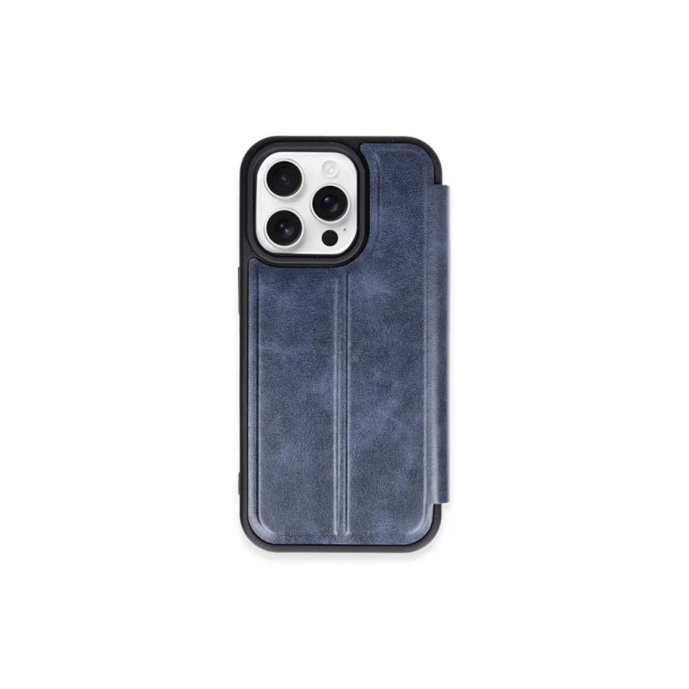 Apple iPhone 15 Pro Max Kılıf Flip Cover - Lacivert