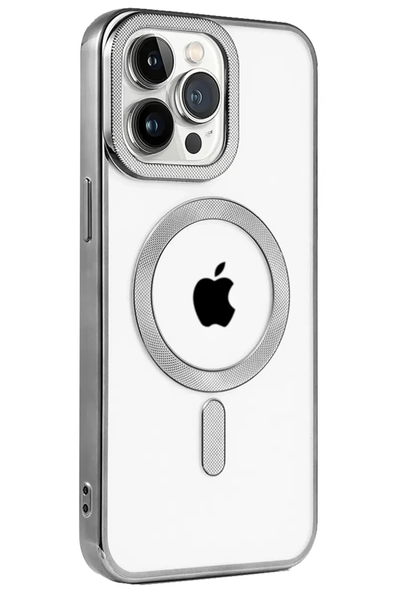 Apple iPhone 15 Pro Max Kılıf Kronos Magsafe Kapak - Titanyum Gri