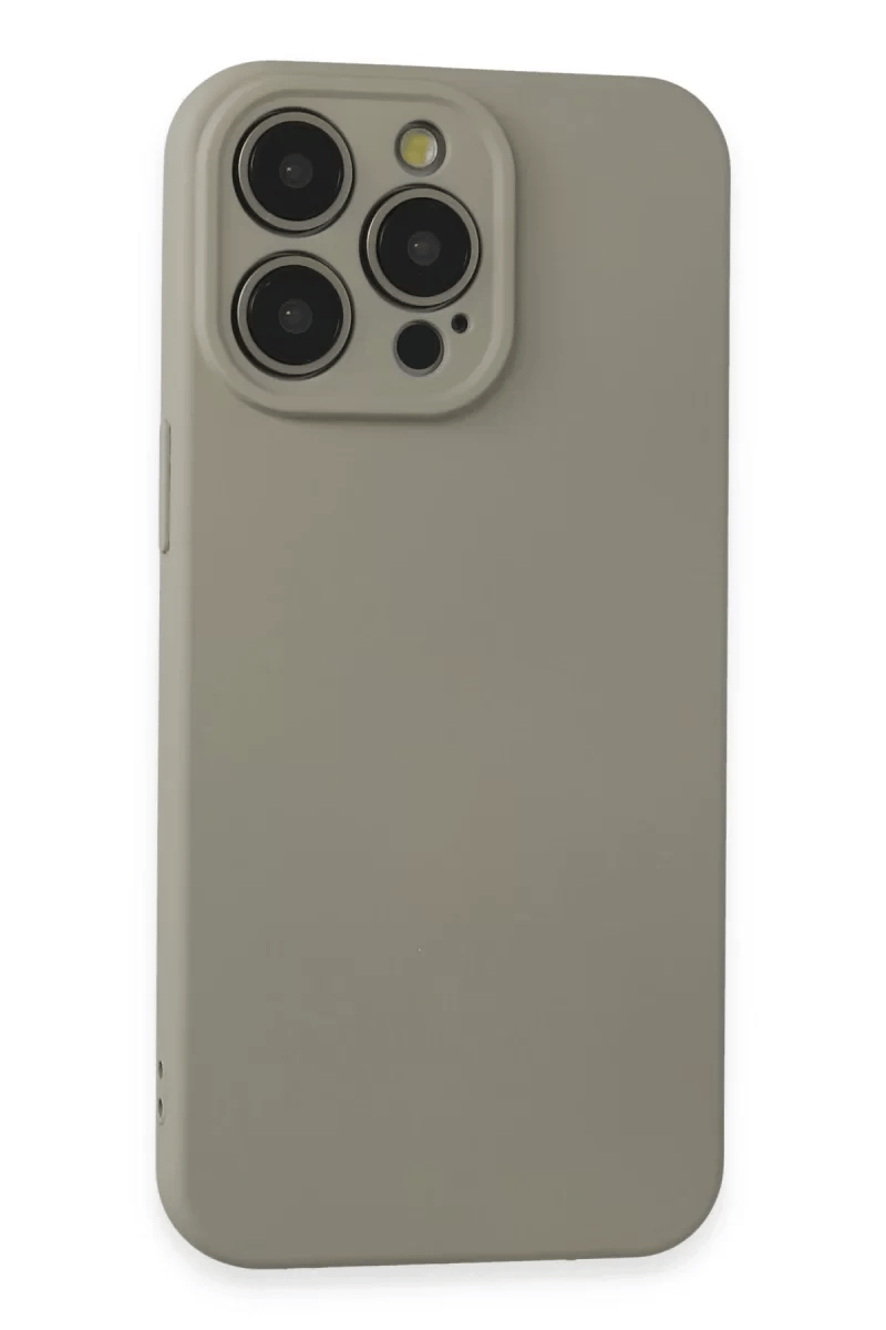 Apple iPhone 15 Pro Max Kılıf Nano içi Kadife Silikon - Beyaz Titanyum
