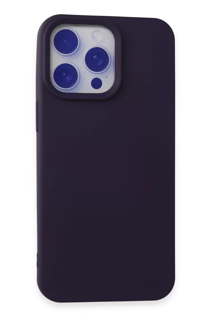 Apple iPhone 15 Pro Max Kılıf Nano içi Kadife Silikon - Mor