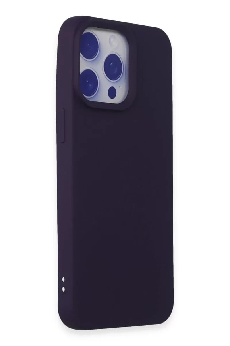 Apple iPhone 15 Pro Max Kılıf Nano içi Kadife Silikon - Mor