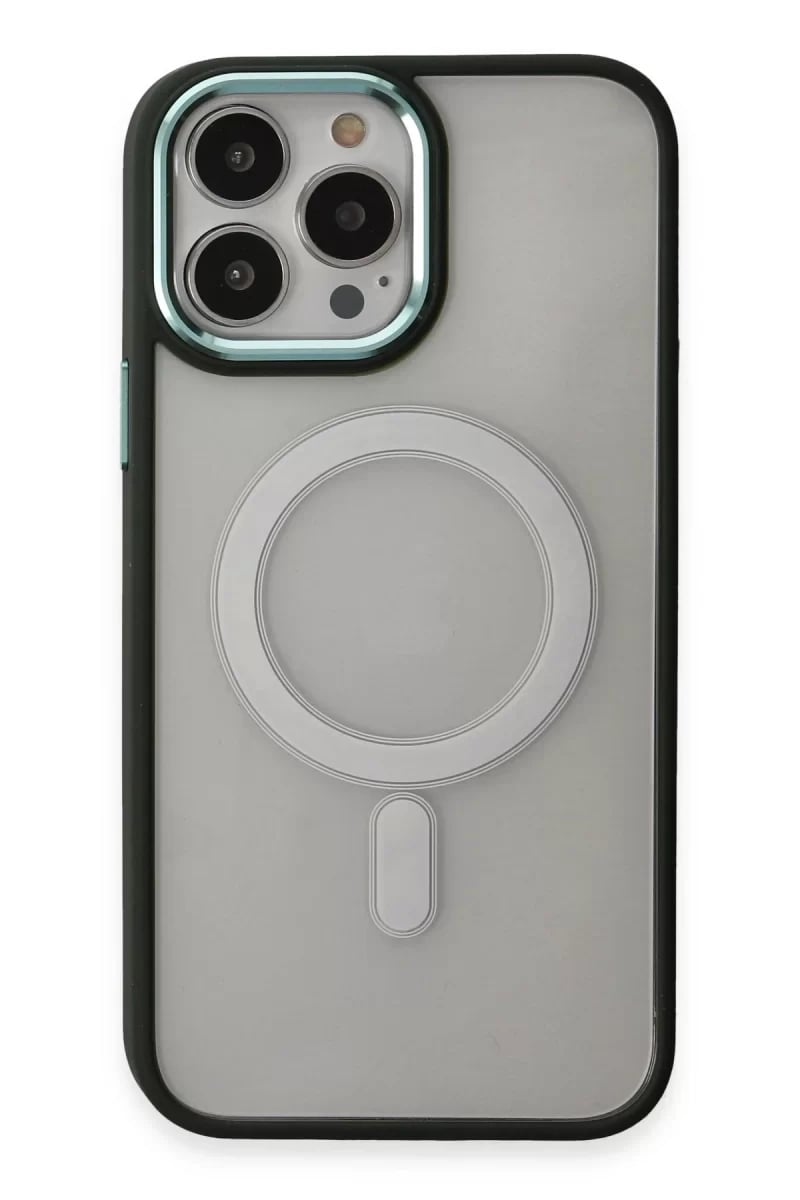 Apple iPhone 15 Pro Max Kılıf Room Magneticsafe Silikon - Köknar Yeşili