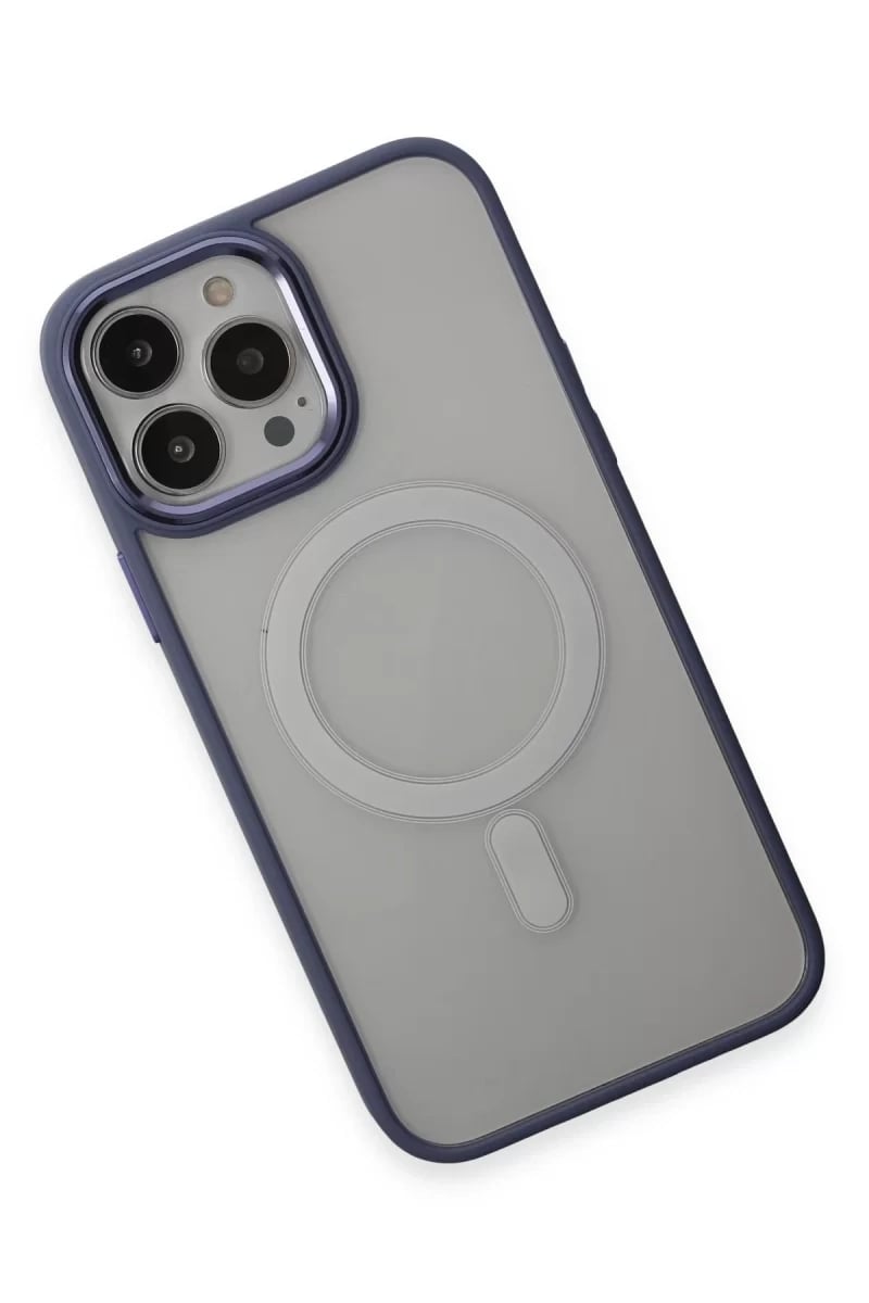 Apple iPhone 15 Pro Max Kılıf Room Magneticsafe Silikon - Sierra Blue