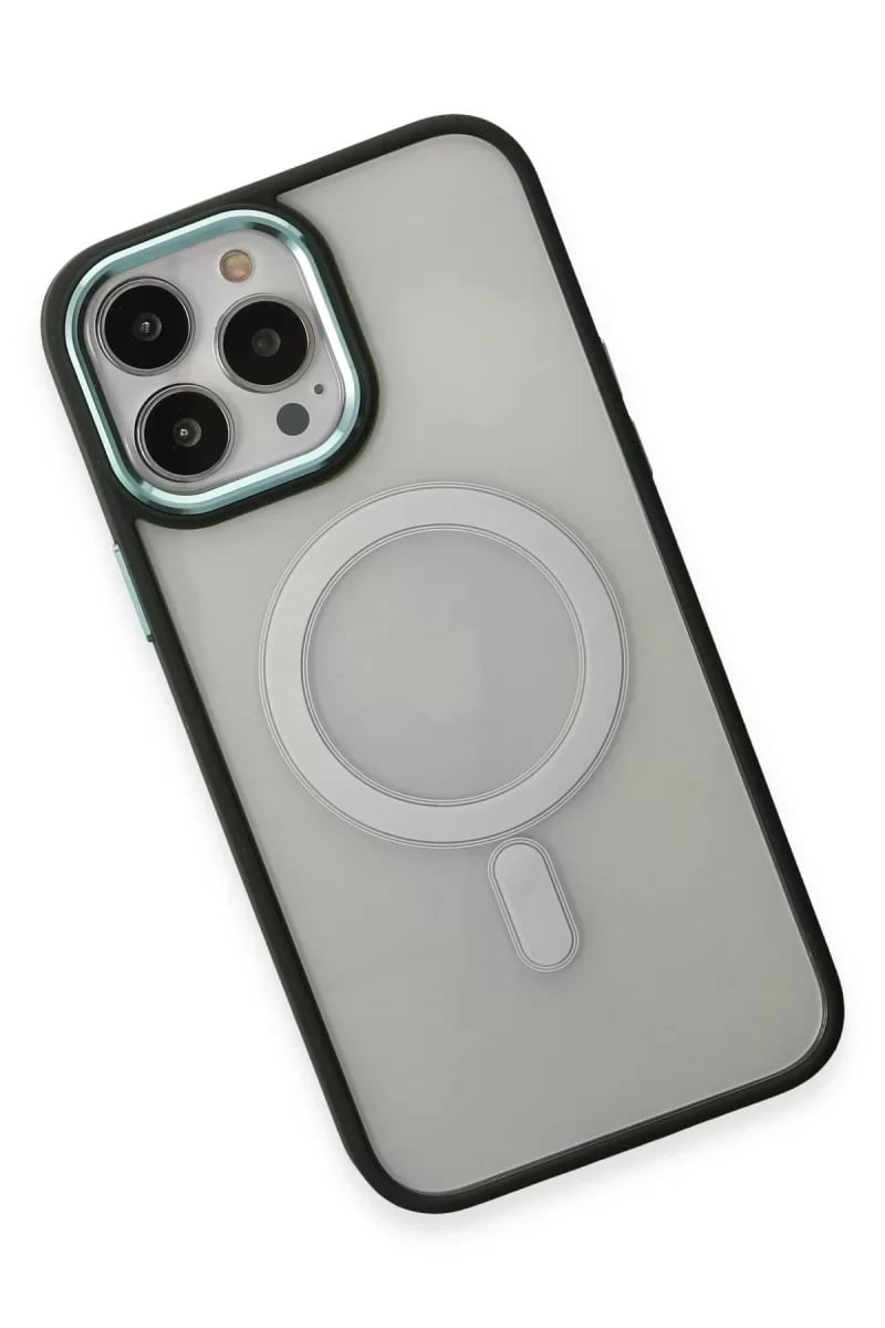 Apple iPhone 15 Pro Max Kılıf Room Magneticsafe Silikon - Köknar Yeşili