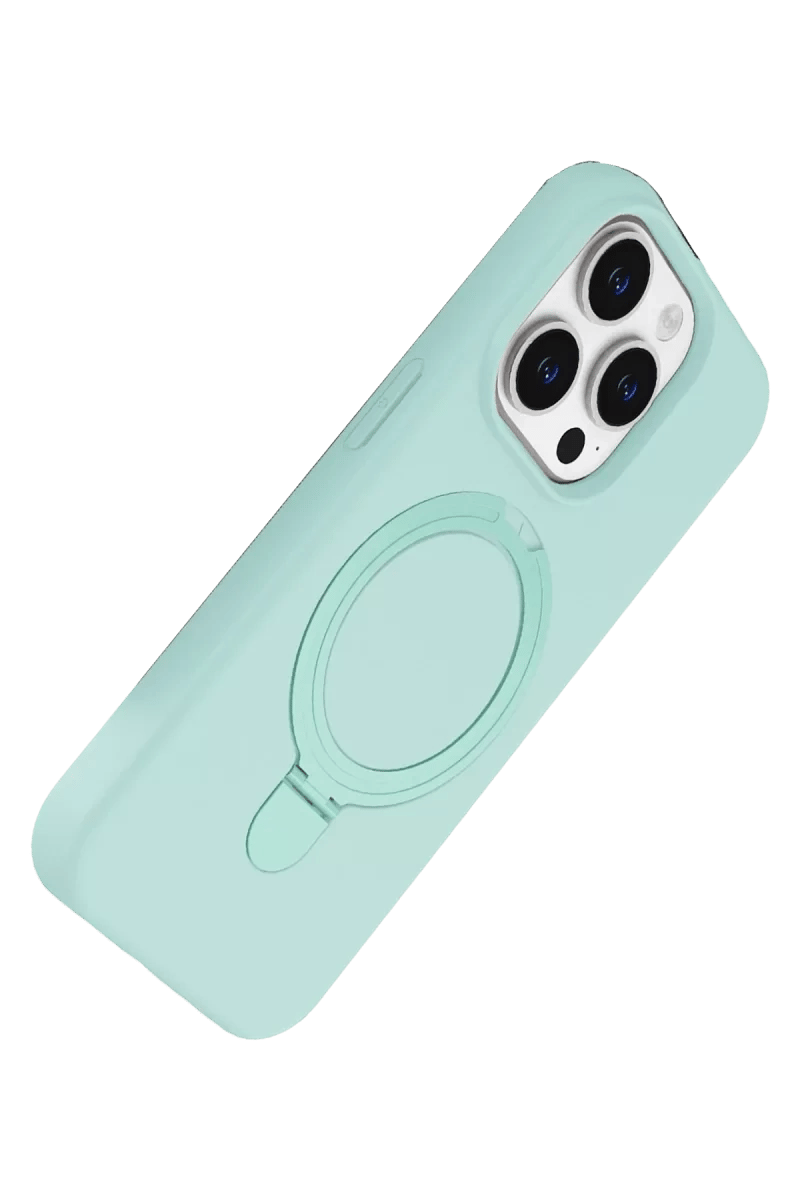 Apple iPhone 15 Pro Max Regal Magsafe Standlı Kapak - Su Yeşili
