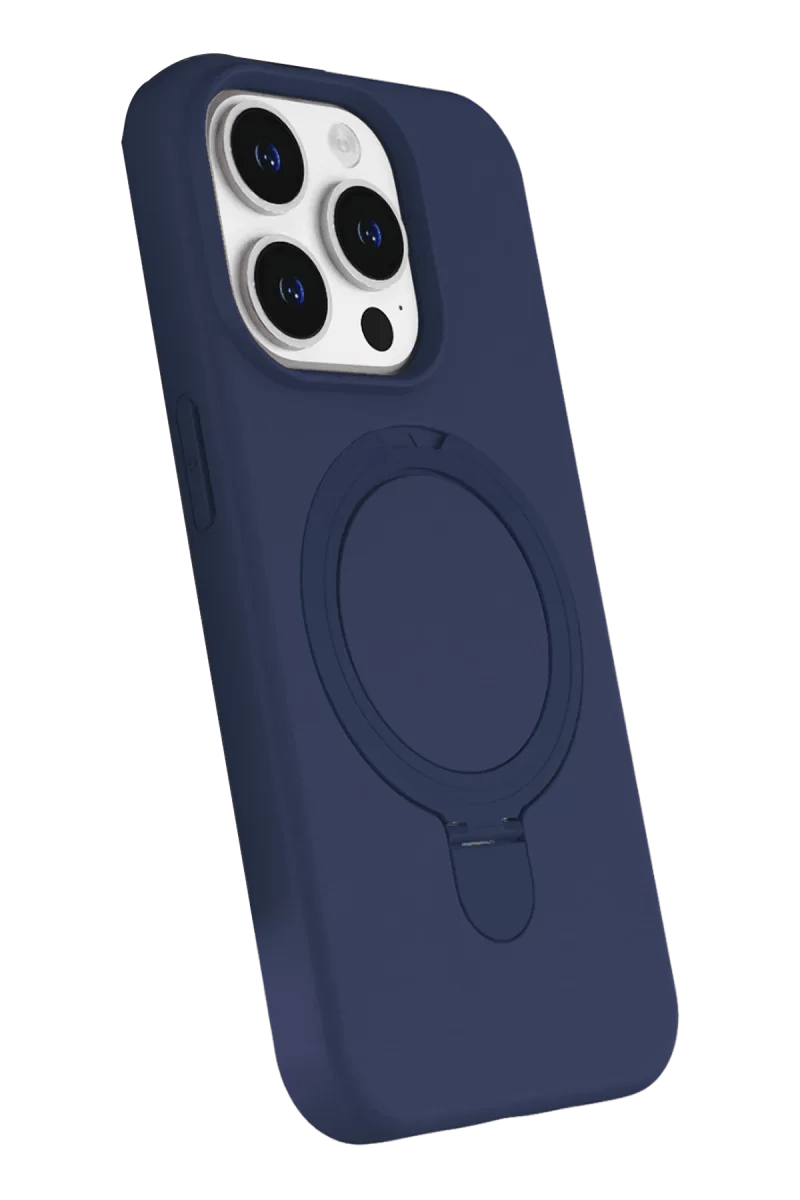 Apple iPhone 15 Pro Max Regal Magsafe Standlı Kapak - Lacivert