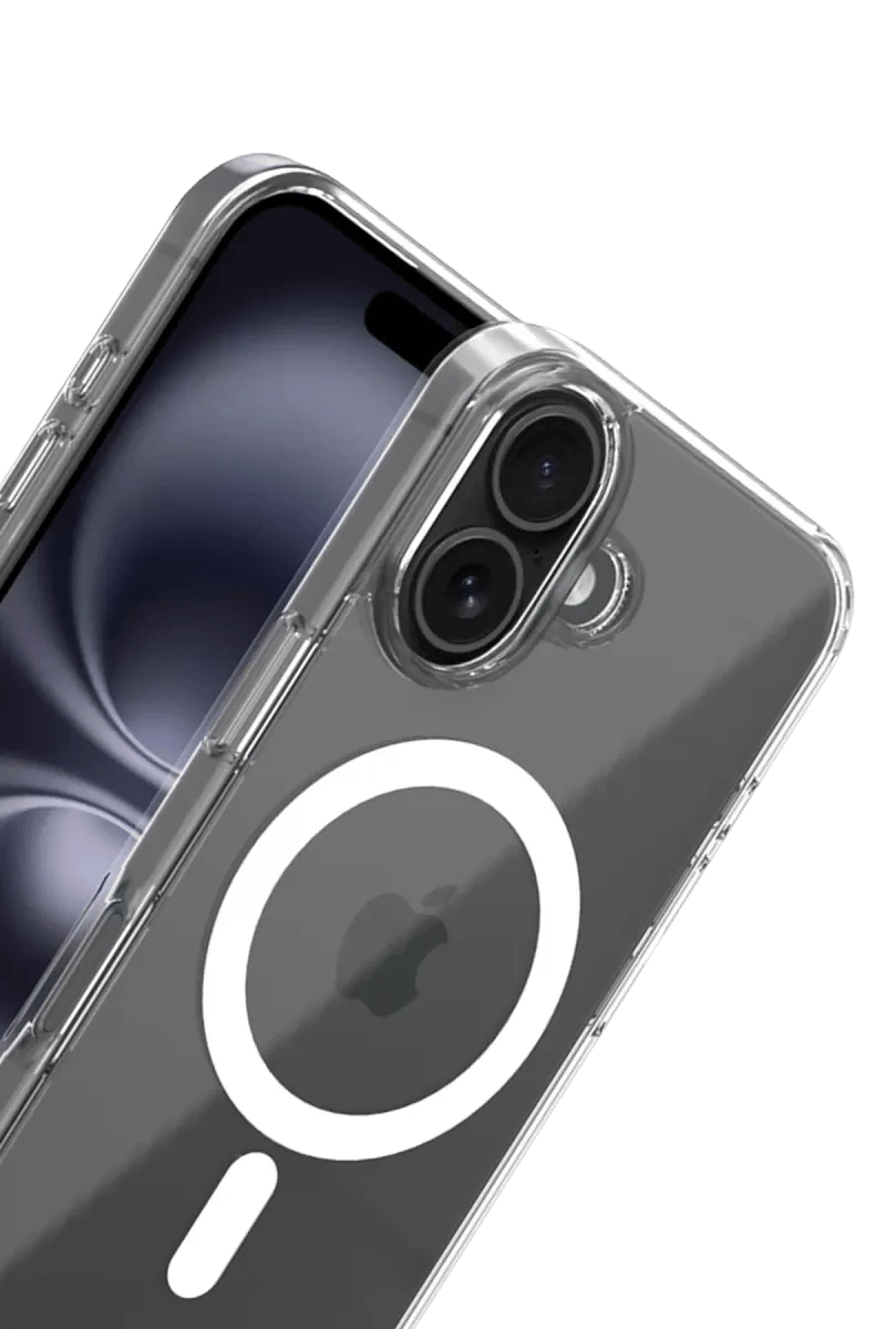 Apple iPhone 16 Combo Sert Şeffaf Magsafe Kapak - Şeffaf