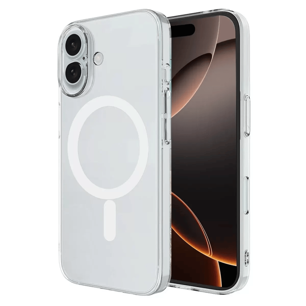 Apple iPhone 16 Kılıf Magneticsafe Şeffaf Silikon - Şeffaf