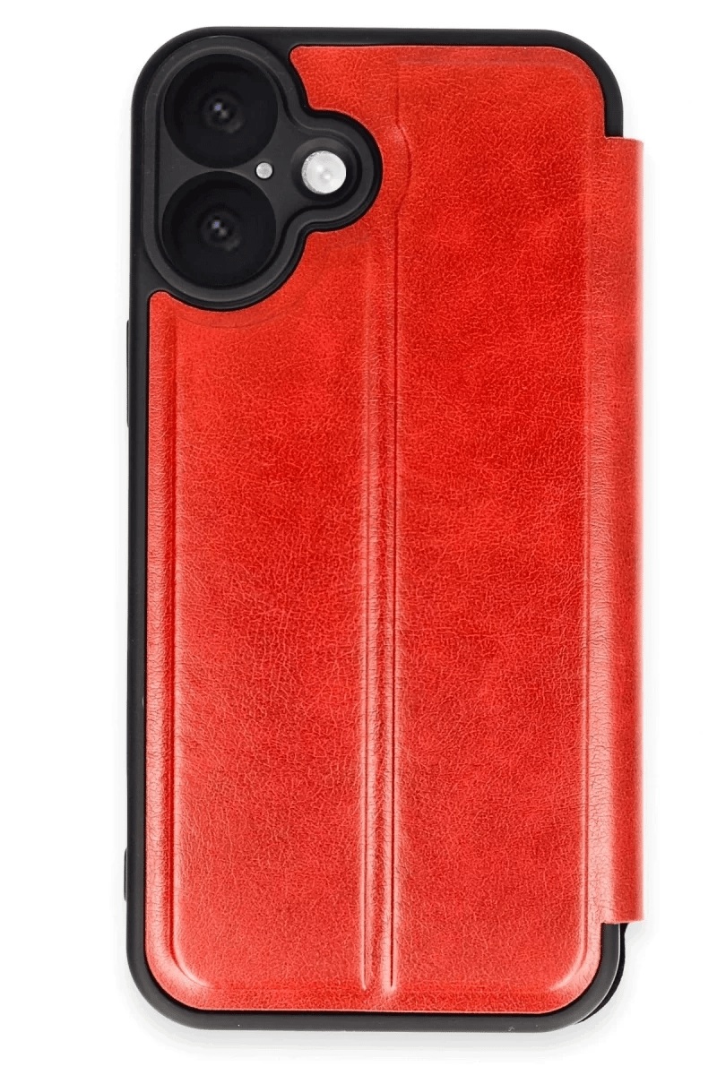 Apple iPhone 16 Plus Kılıf Flip Cover - Kırmızı
