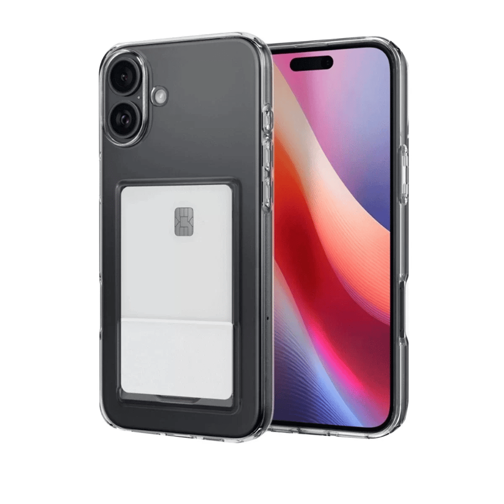 Apple iPhone 16 Plus Kılıf Kart Şeffaf Silikon - Şeffaf