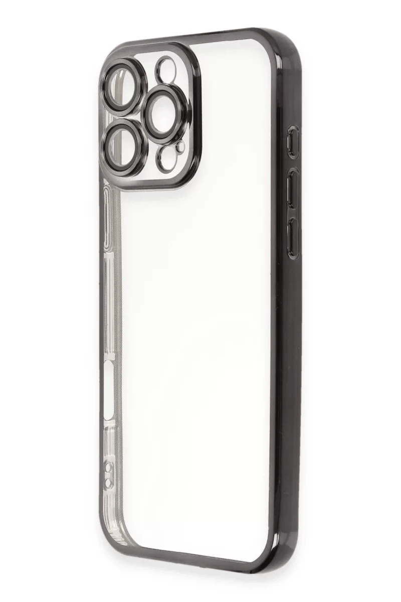 Apple iPhone 16 Pro Kılıf Lensli Silikon - Siyah