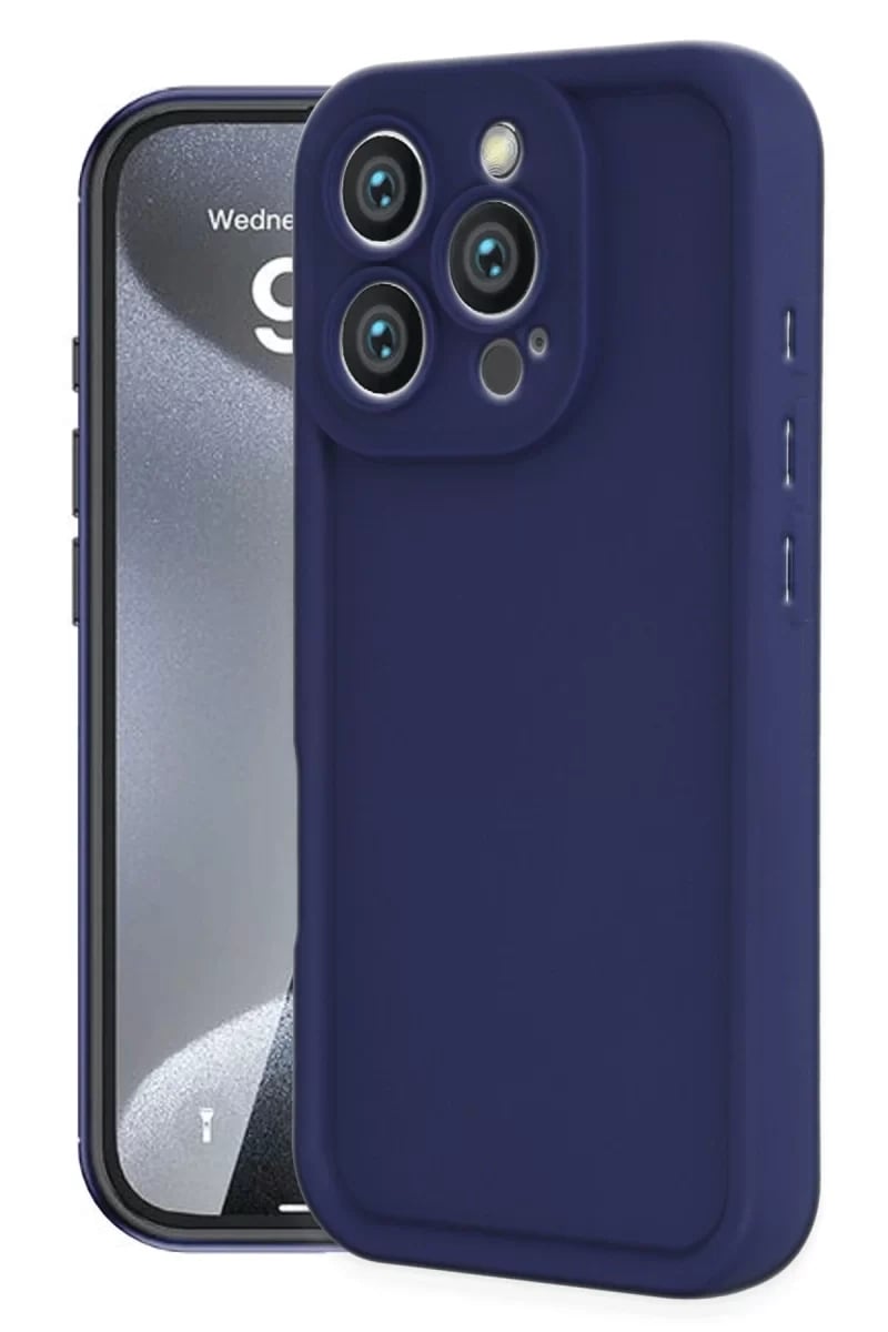 Apple iPhone 16 Pro Kılıf Viera Silikon - Lacivert