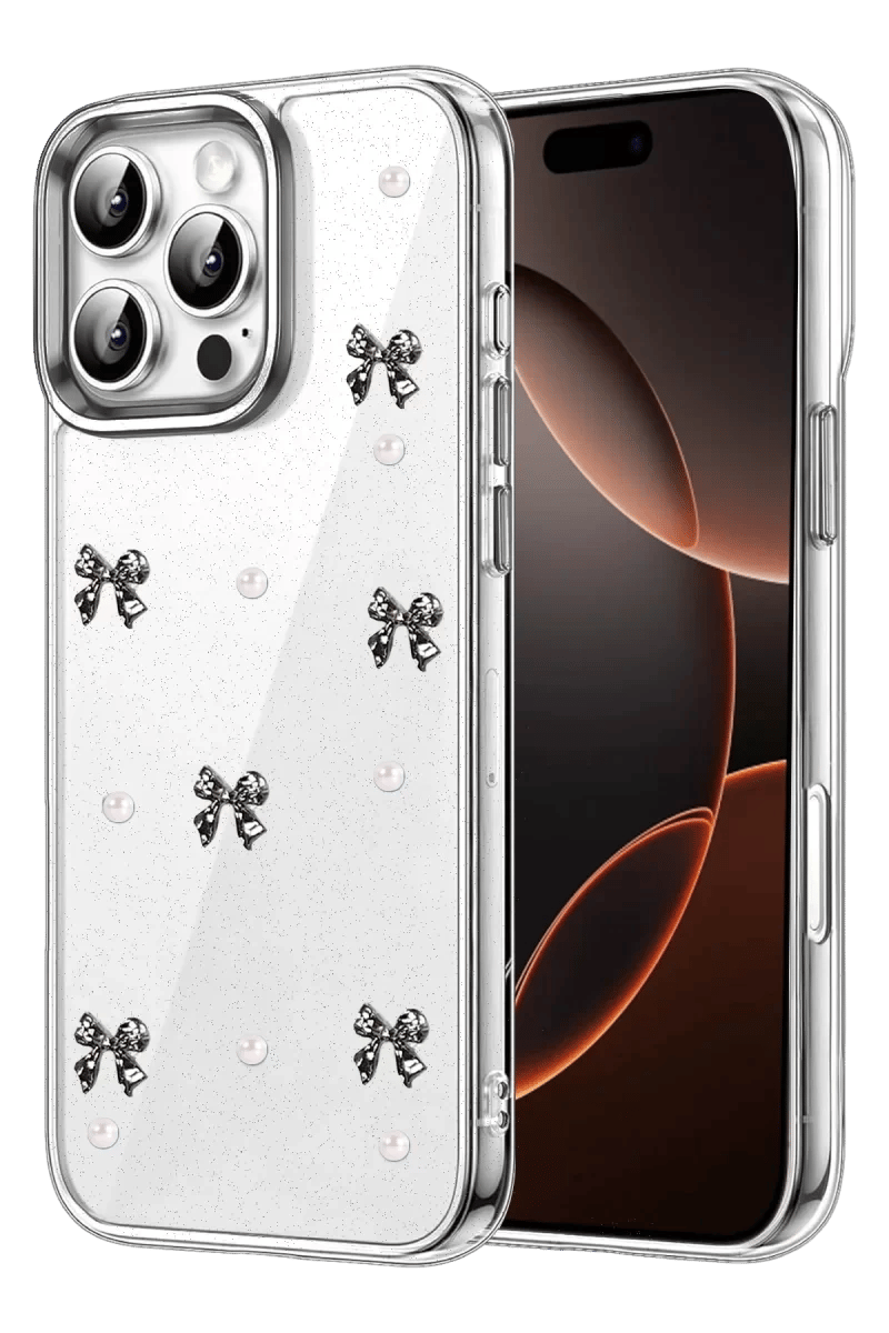Apple iPhone 16 Pro Max Fiyonk Desenli Kapak - Desen 8