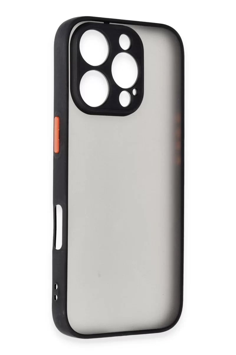 Apple iPhone 16 Pro Max Kılıf Montreal Silikon Kapak - Siyah