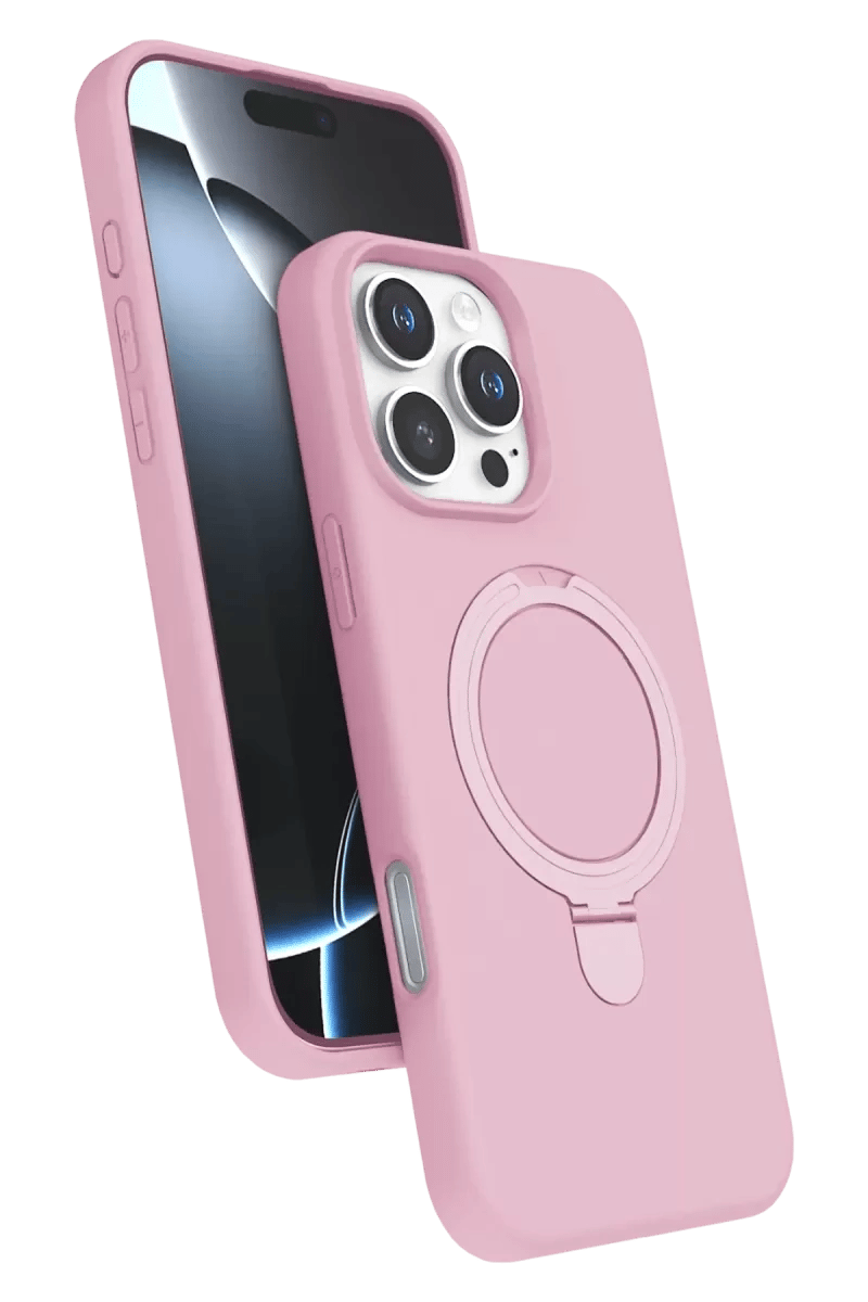 Apple iPhone 16 Pro Max Regal Magsafe Standlı Kapak - Açık Pembe