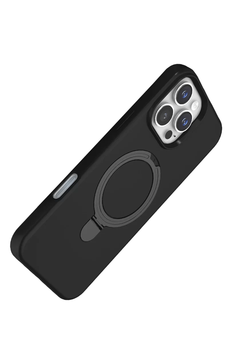 Apple iPhone 16 Pro Regal Magsafe Standlı Kapak - Siyah