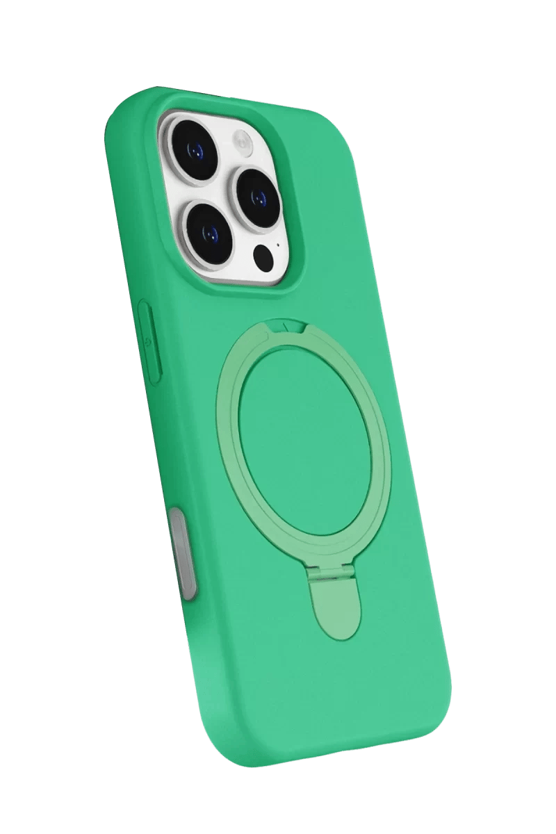 Apple iPhone 16 Pro Regal Magsafe Standlı Kapak - Yeşil