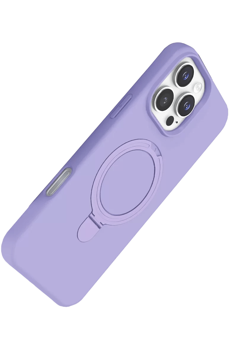 Apple iPhone 16 Pro Regal Magsafe Standlı Kapak - Lila