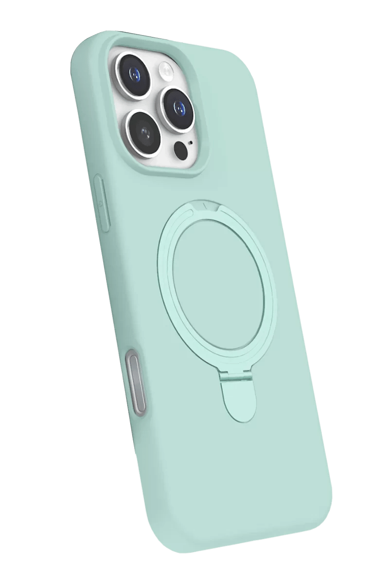 Apple iPhone 16 Pro Regal Magsafe Standlı Kapak - Su Yeşili