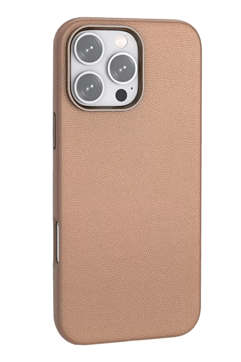 Apple iPhone 16 Pro Wonder Deri Magsafe Kapak - Bronz