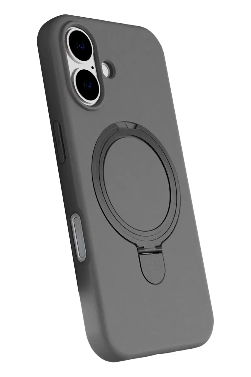 Apple iPhone 16 Regal Magsafe Standlı Kapak - Titan Gri