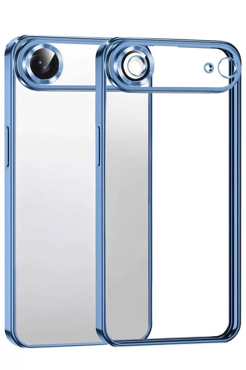 Apple iPhone 17 Air Lensli Silikon - Açık Mavi