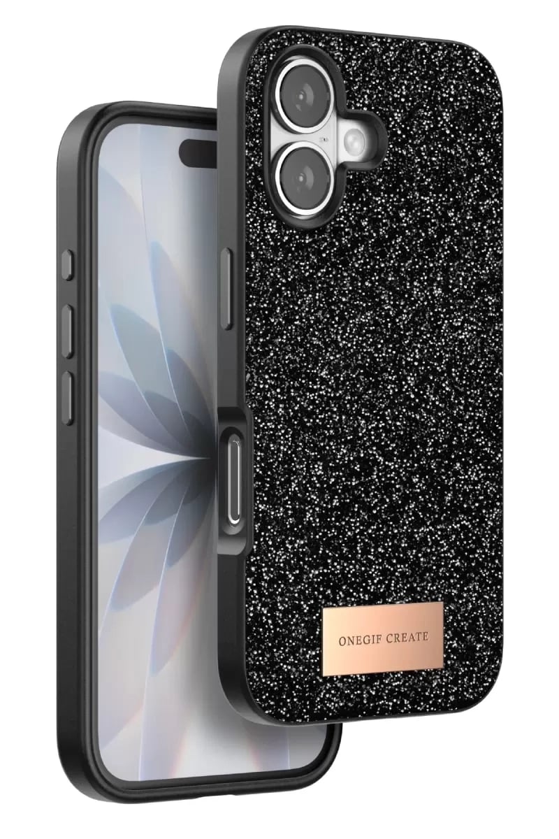 Apple iPhone 17 Bright Simli Kapak - Siyah