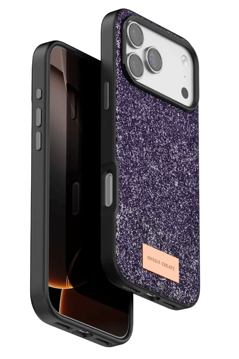 Apple iPhone 17 Pro Bright Simli Kapak - Derin Mor