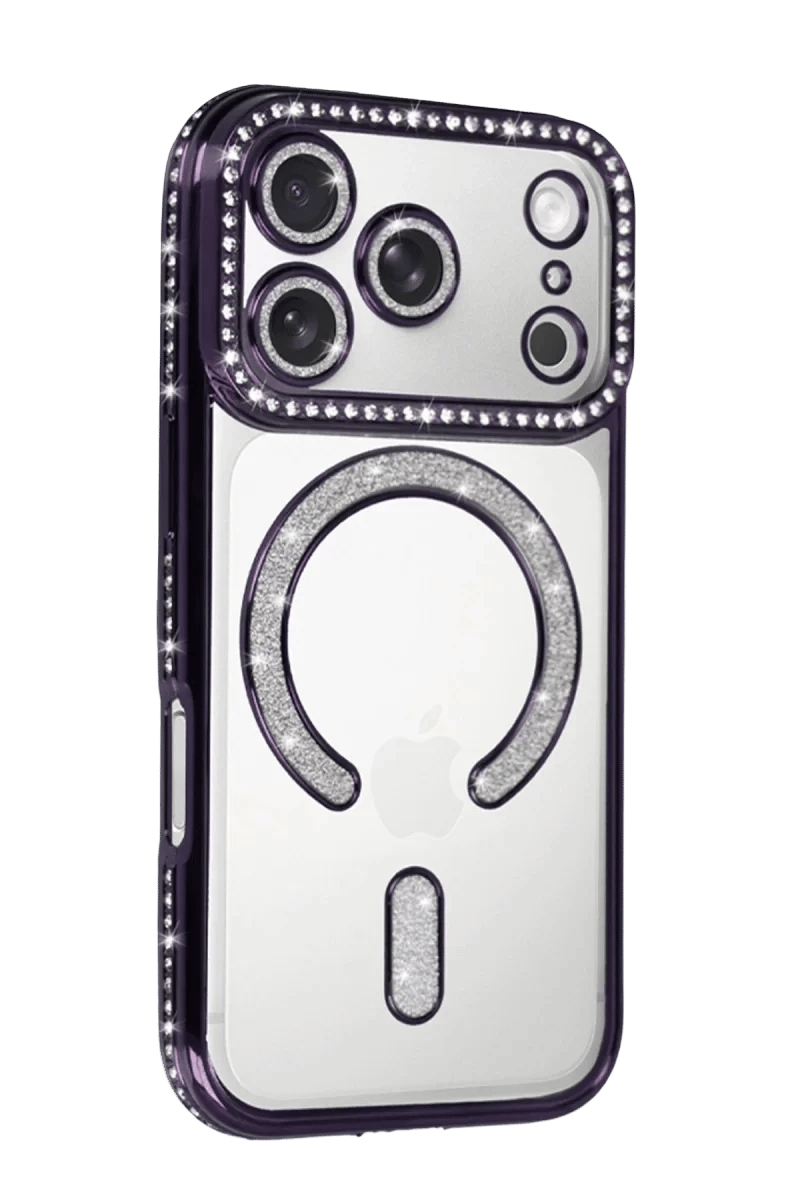Apple iPhone 17 Pro Joke Simli Magneticsafe Kılıf - Derin Mor