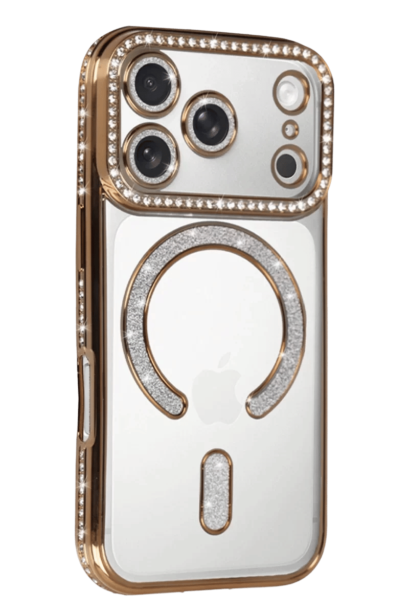Apple iPhone 17 Pro Joke Simli Magneticsafe Kılıf - Gold