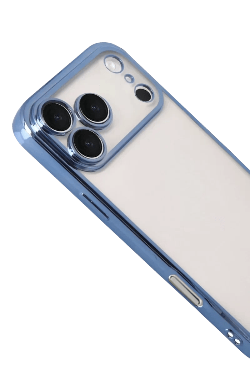 Apple iPhone 17 Pro Max Lensli Silikon - Açık Mavi