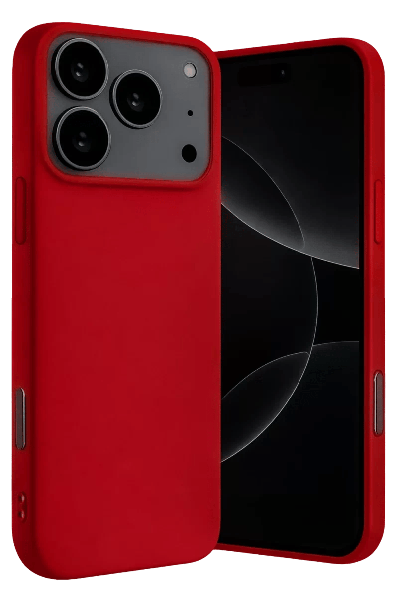 Apple iPhone 17 Pro Max Nano içi Kadife Silikon - Kırmızı