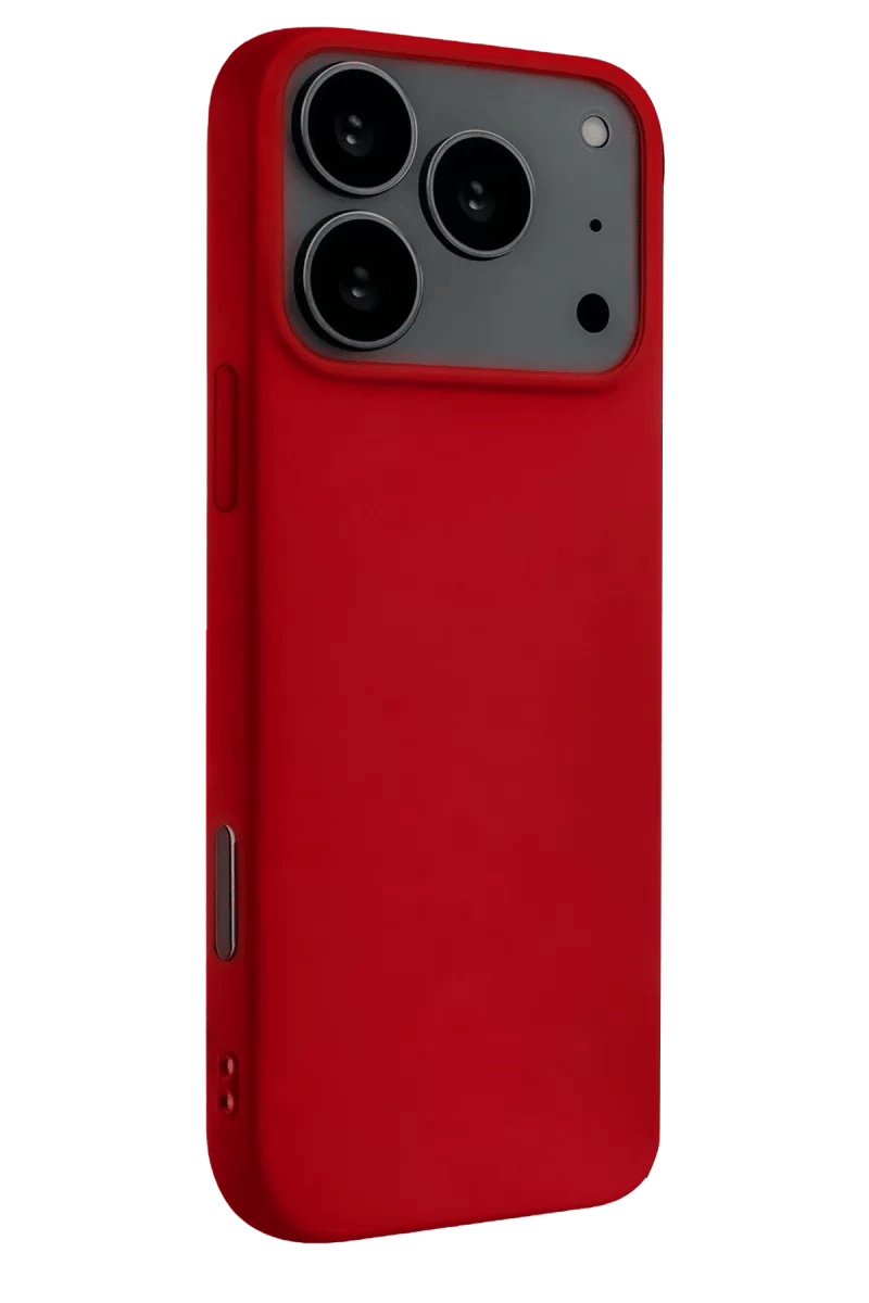Apple iPhone 17 Pro Max Nano içi Kadife Silikon - Kırmızı