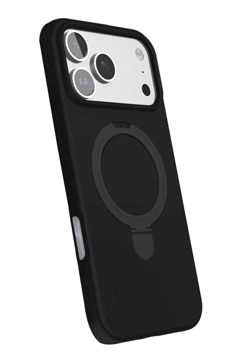 Apple iPhone 17 Pro Max Regal Magsafe Standlı Kapak - Siyah