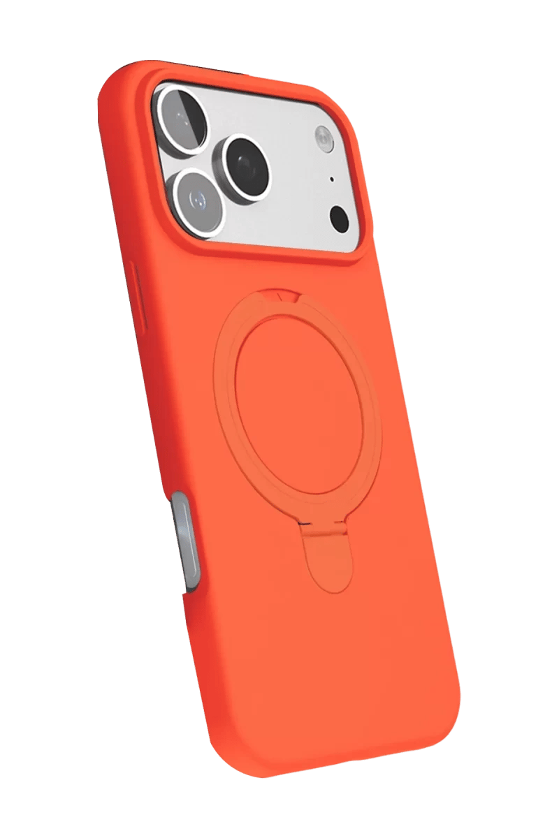 Apple iPhone 17 Pro Max Regal Magsafe Standlı Kapak - Turuncu
