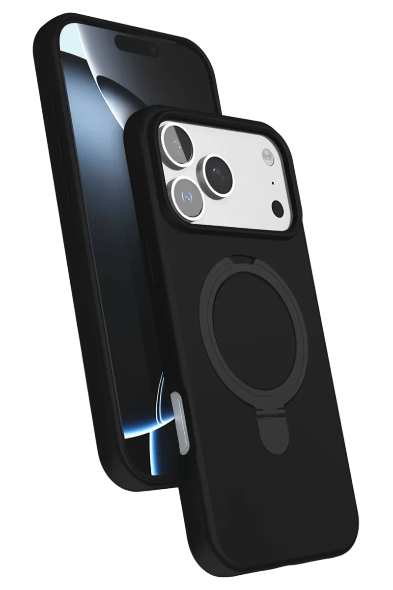 Apple iPhone 17 Pro Max Regal Magsafe Standlı Kapak - Siyah